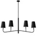 Dainolite Canada - Four Light Chandelier - Eleanor - Matte Black- Union Lighting Luminaires Decor