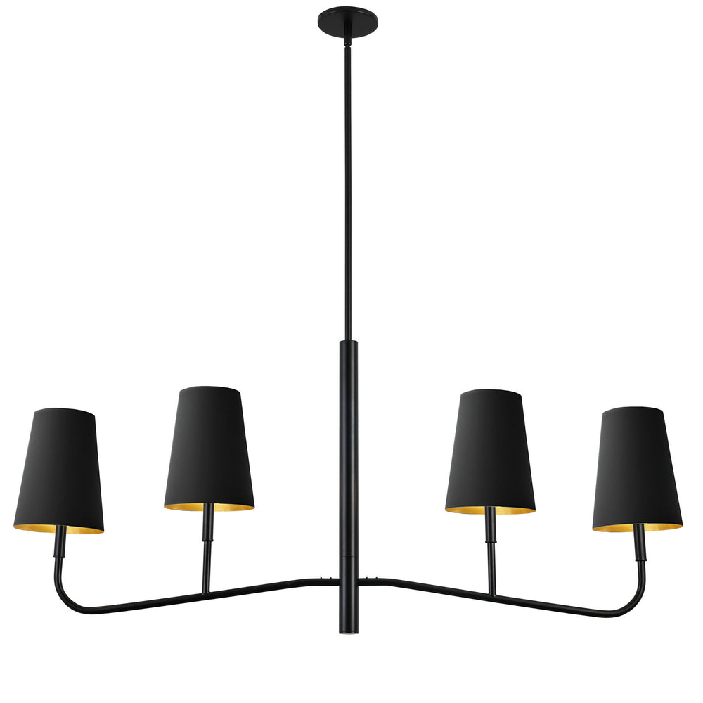 Dainolite Canada - Four Light Chandelier - Eleanor - Matte Black- Union Lighting Luminaires Decor