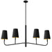 Dainolite Canada - Four Light Chandelier - Eleanor - Matte Black- Union Lighting Luminaires Decor