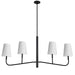 Dainolite Canada - Four Light Chandelier - Eleanor - Matte Black- Union Lighting Luminaires Decor