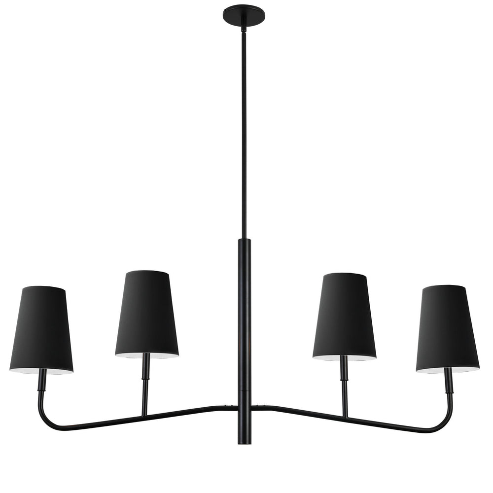 Dainolite Canada - Four Light Chandelier - Eleanor - Matte Black- Union Lighting Luminaires Decor