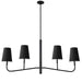 Dainolite Canada - Four Light Chandelier - Eleanor - Matte Black- Union Lighting Luminaires Decor