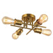 Dainolite Canada - Four Light Semi Flush Mount - Nebraska - Aged Brass- Union Lighting Luminaires Decor