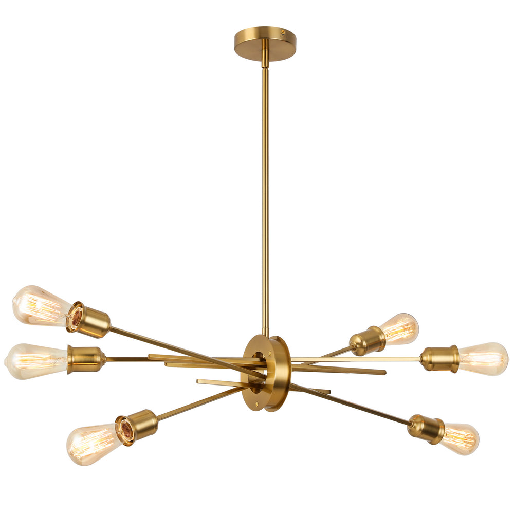 Dainolite Canada - Six Light Pendant - Nebraska - Aged Brass- Union Lighting Luminaires Decor