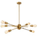 Dainolite Canada - Six Light Pendant - Nebraska - Aged Brass- Union Lighting Luminaires Decor
