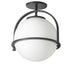 Dainolite Canada - One Light Semi Flush Mount - Paola - Matte Black- Union Lighting Luminaires Decor