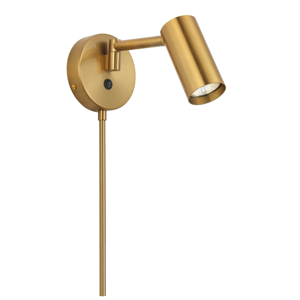 Dainolite Canada - One Light Wall Swing Arm Spotlight - Stanly - Aged Brass- Union Lighting Luminaires Decor