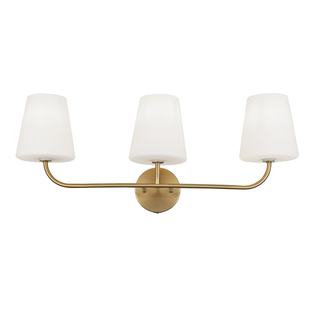 Dainolite Canada - Three Light Vanity - Eleanor - Aged Brass- Union Lighting Luminaires Decor
