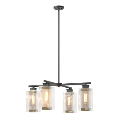 Hubbardton Forge - Four Light Outdoor Pendant - Polaris - Coastal Black- Union Lighting Luminaires Decor