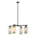 Hubbardton Forge - Four Light Outdoor Pendant - Polaris - Coastal Black- Union Lighting Luminaires Decor