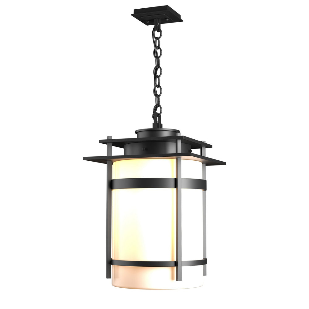 Hubbardton Forge - One Light Outdoor Fixture - Banded - Coastal Black- Union Lighting Luminaires Decor