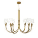 Regina Andrew Canada - Six Light Chandelier - River Reed - Antique Gold Leaf- Union Lighting Luminaires Decor