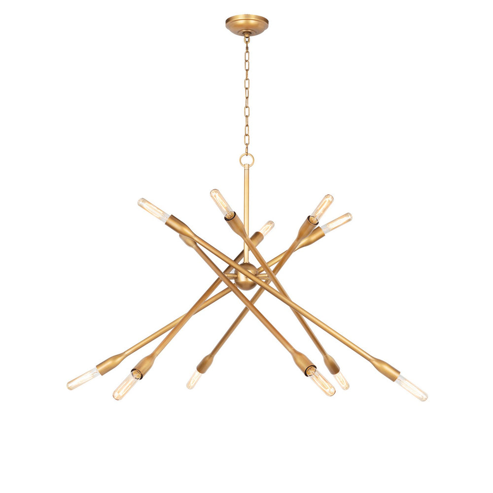 Regina Andrew Canada - 12 Light Chandelier - Cobra - Natural Brass- Union Lighting Luminaires Decor