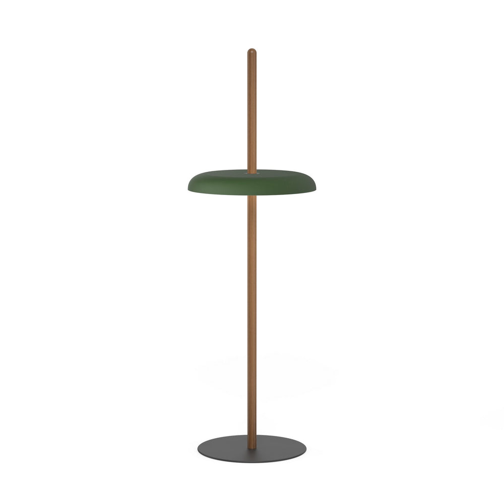 Pablo Designs - LED Floor - Nivel - Walnut with/Green- Union Lighting Luminaires Decor