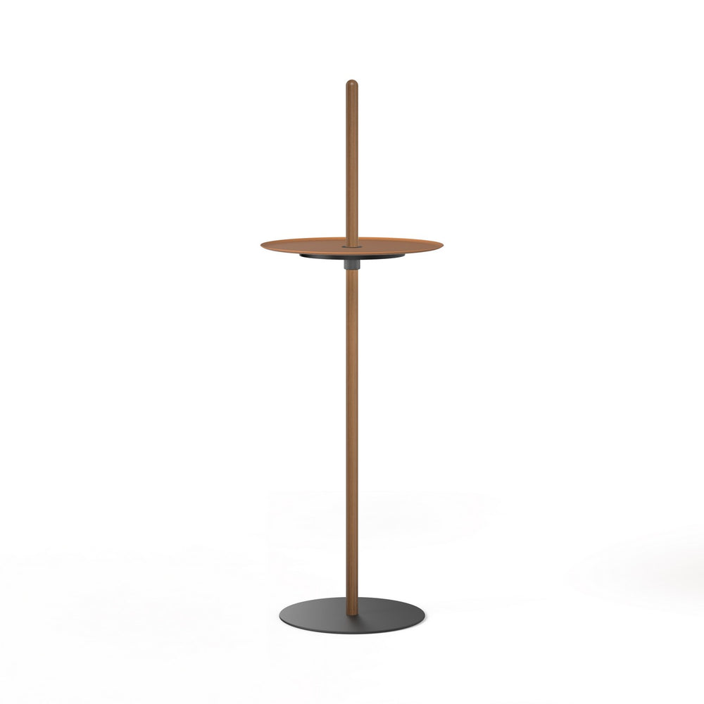 Pablo Designs - LED Pedestal - Nivel - Walnut/Terracotta- Union Lighting Luminaires Decor