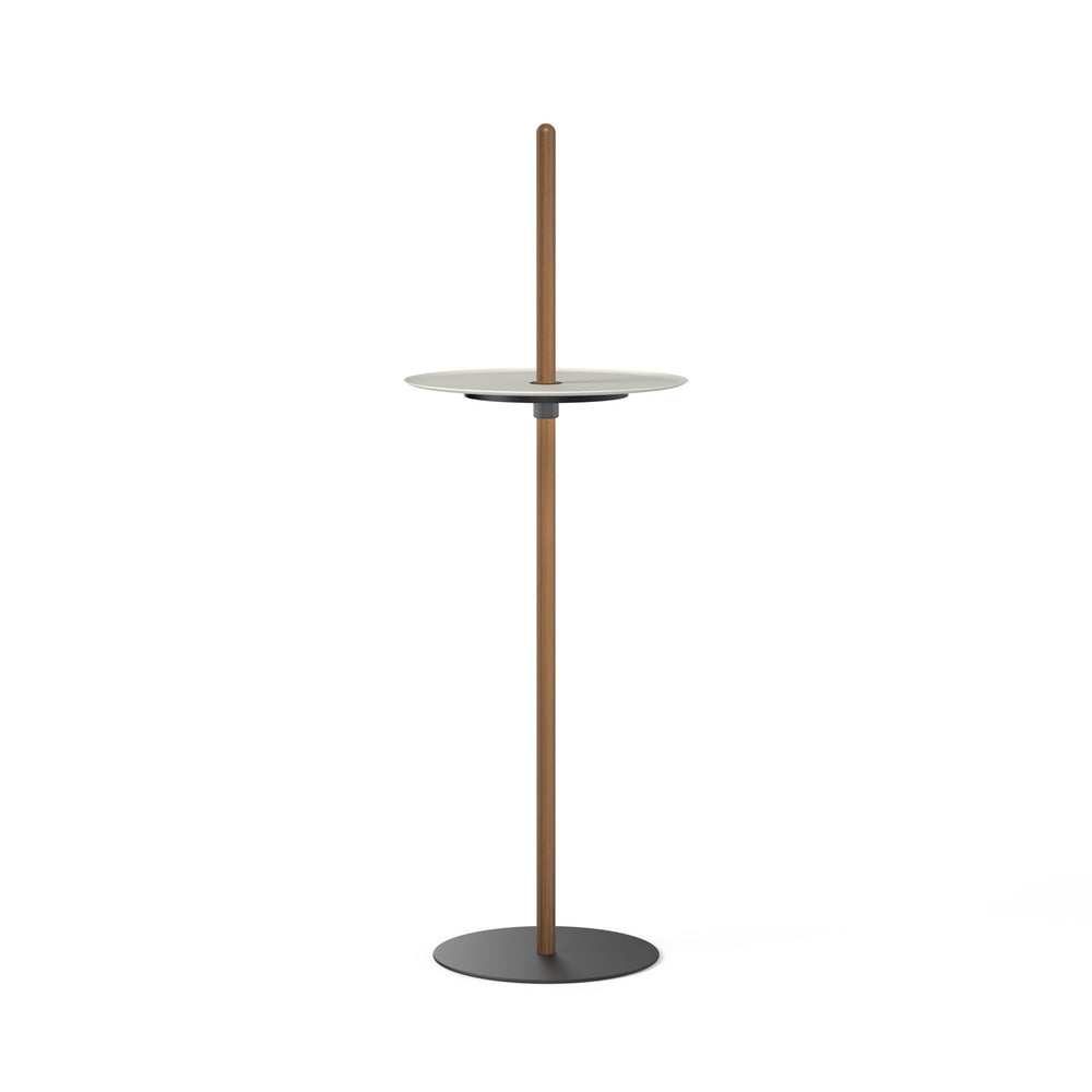 Pablo Designs - LED Pedestal - Nivel - Walnut/White- Union Lighting Luminaires Decor