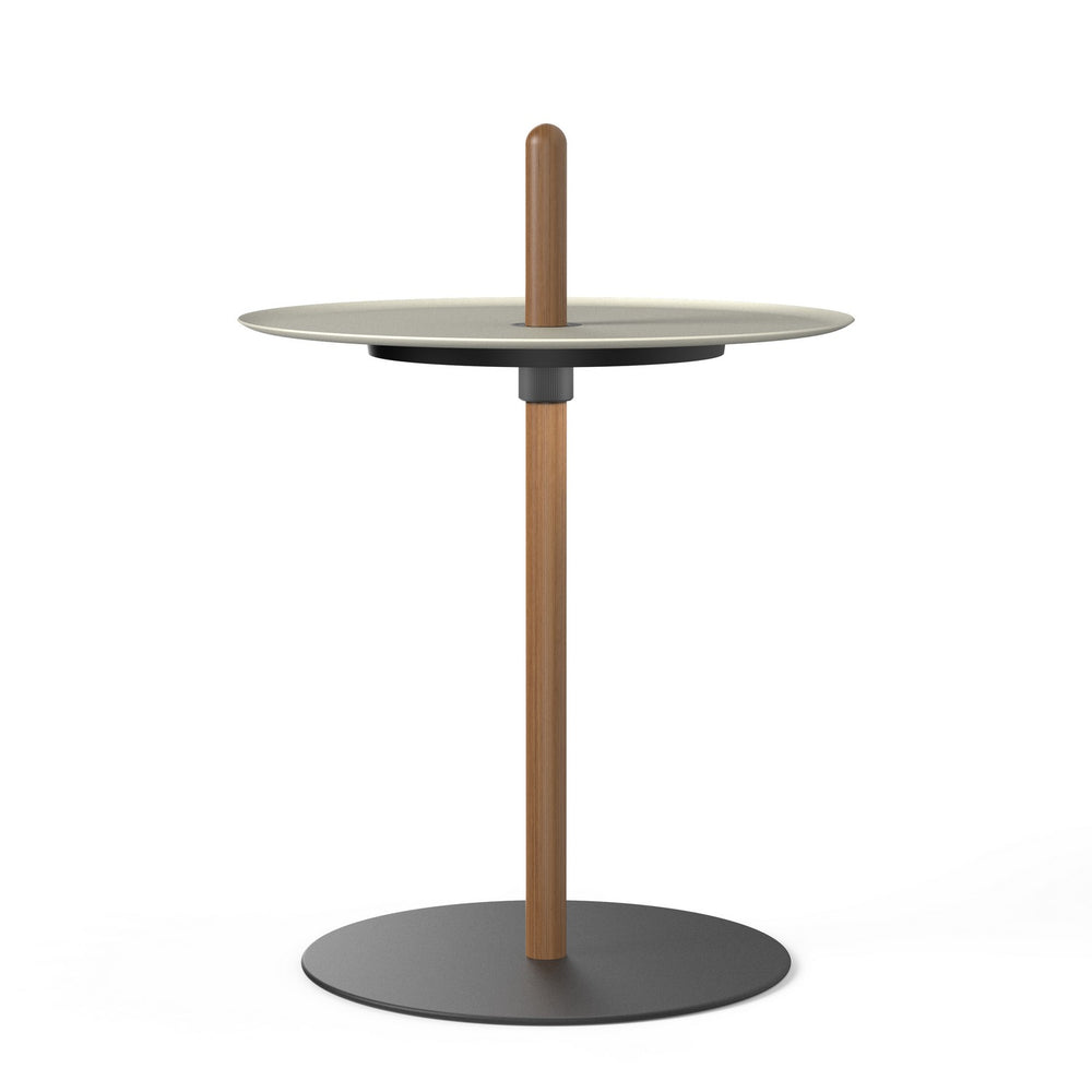 Pablo Designs - LED Pedestal - Nivel - Walnut/White- Union Lighting Luminaires Decor