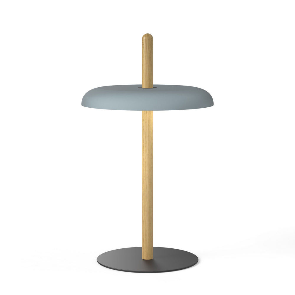 Pablo Designs - LED Table - Nivel - Oak with/Blue- Union Lighting Luminaires Decor