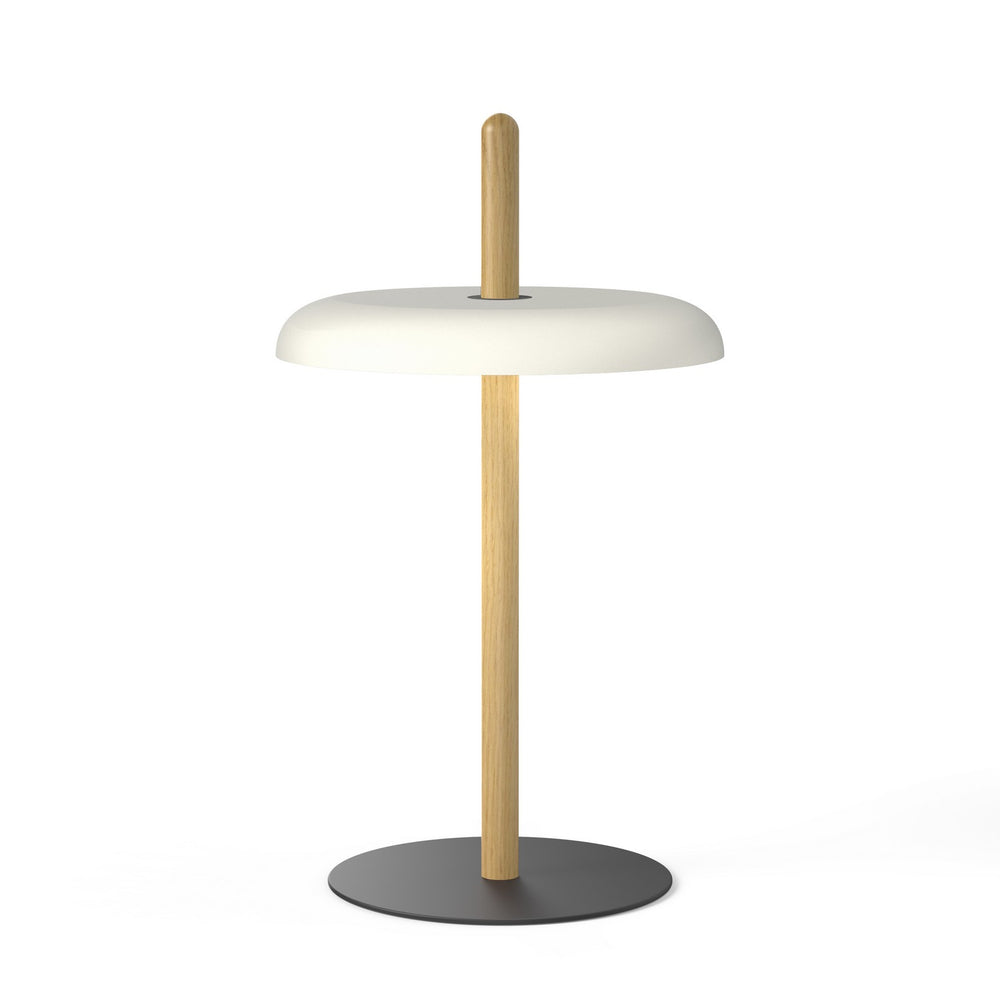 Pablo Designs - LED Table - Nivel - White Oak/White- Union Lighting Luminaires Decor