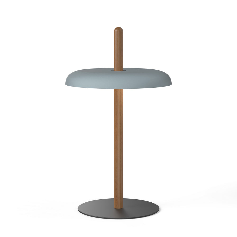 Pablo Designs - LED Table - Nivel - Walnut with/Blue- Union Lighting Luminaires Decor