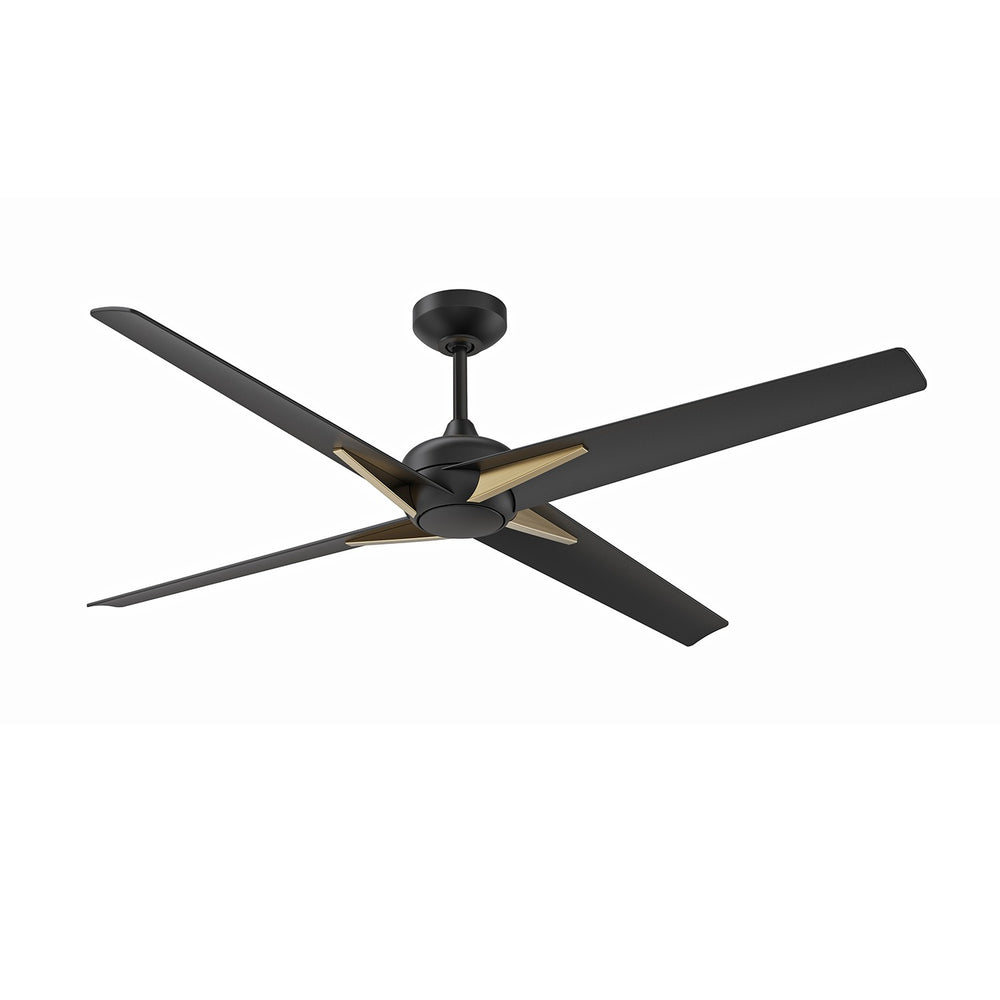 Kendal Canada - 56"Ceiling Fan - Alestra - Matte Black & Oilcan Brass- Union Lighting Luminaires Decor