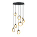 Kendal Canada - LED Pendant Pan - Circols - Black & Brass- Union Lighting Luminaires Decor