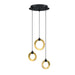 Kendal Canada - LED Pendant - Circols - Black & Brass- Union Lighting Luminaires Decor