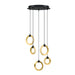 Kendal Canada - LED Pendant - Circols - Black & Brass- Union Lighting Luminaires Decor