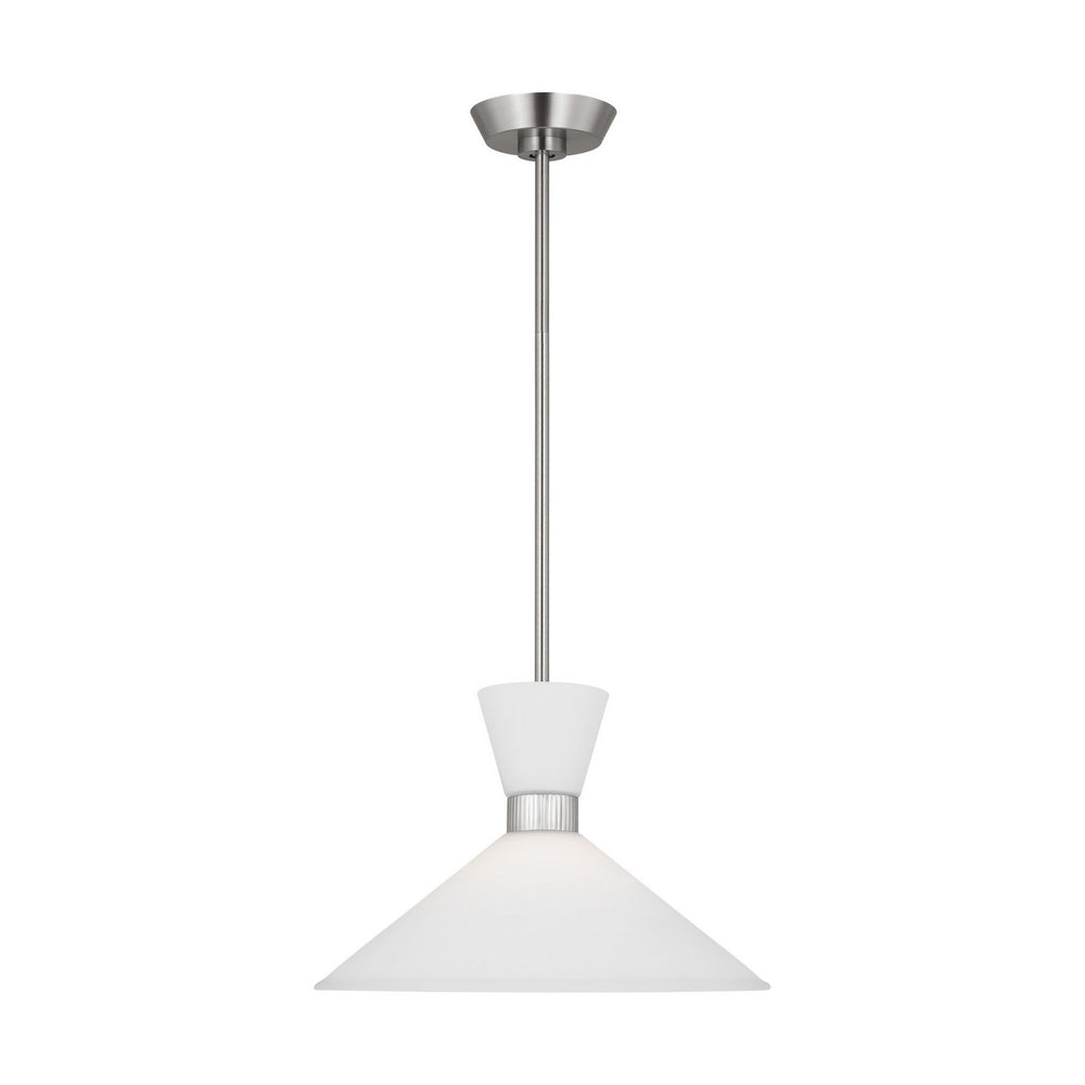 Visual Comfort Studio Canada - One Light Pendant - Belcarra - Brushed Steel- Union Lighting Luminaires Decor