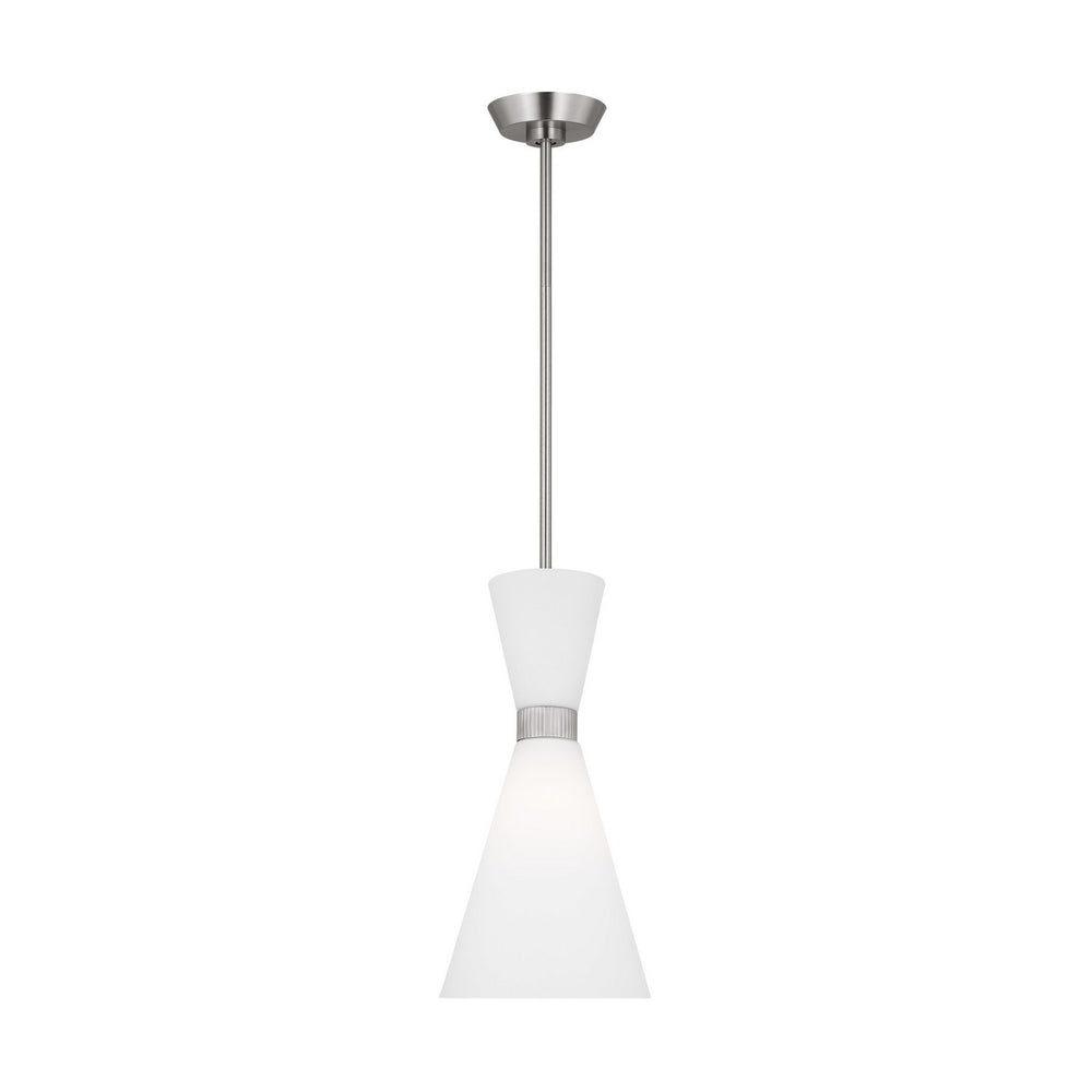 Visual Comfort Studio Canada - One Light Pendant - Belcarra - Brushed Steel- Union Lighting Luminaires Decor
