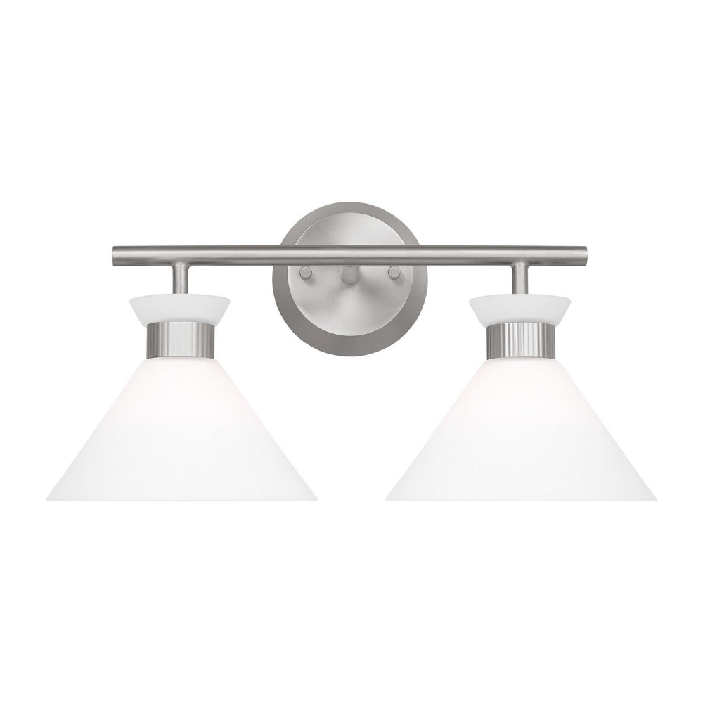 Visual Comfort Studio Canada - Two Light Bath - Belcarra - Brushed Steel- Union Lighting Luminaires Decor