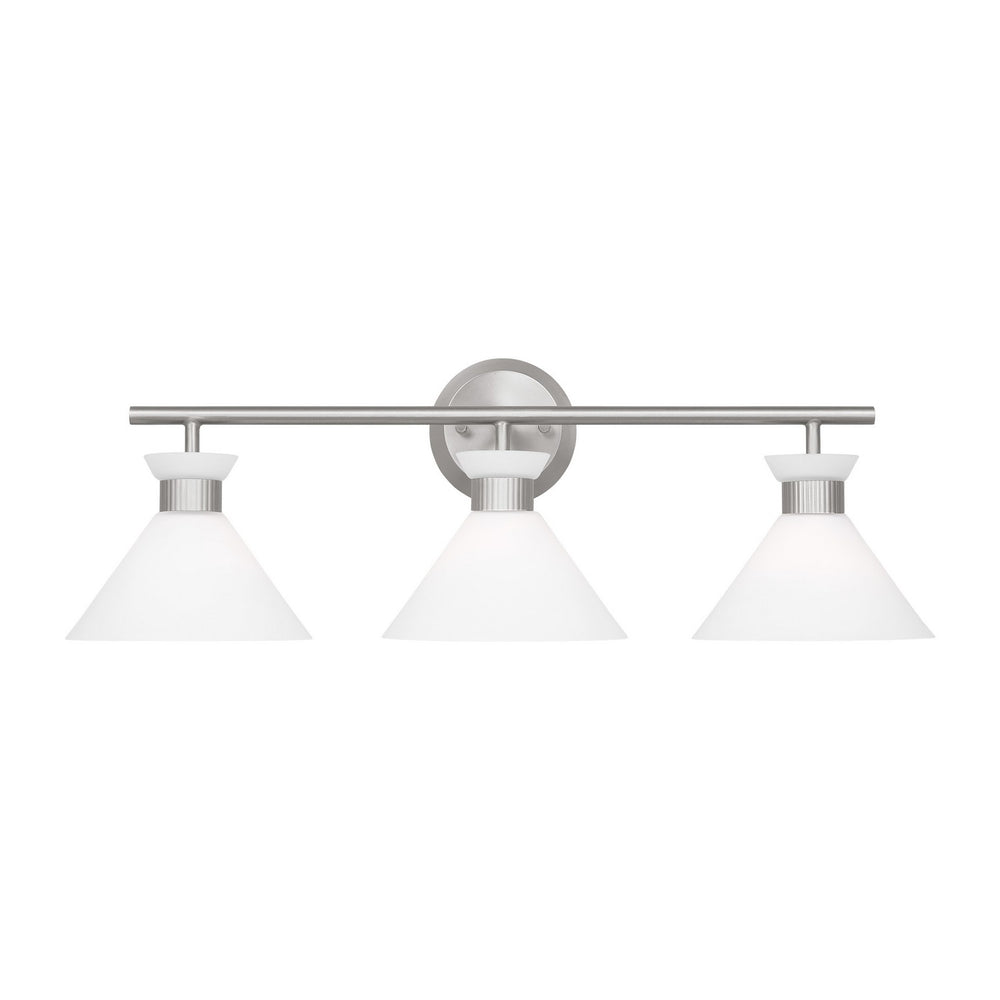 Visual Comfort Studio Canada - Three Light Bath - Belcarra - Brushed Steel- Union Lighting Luminaires Decor