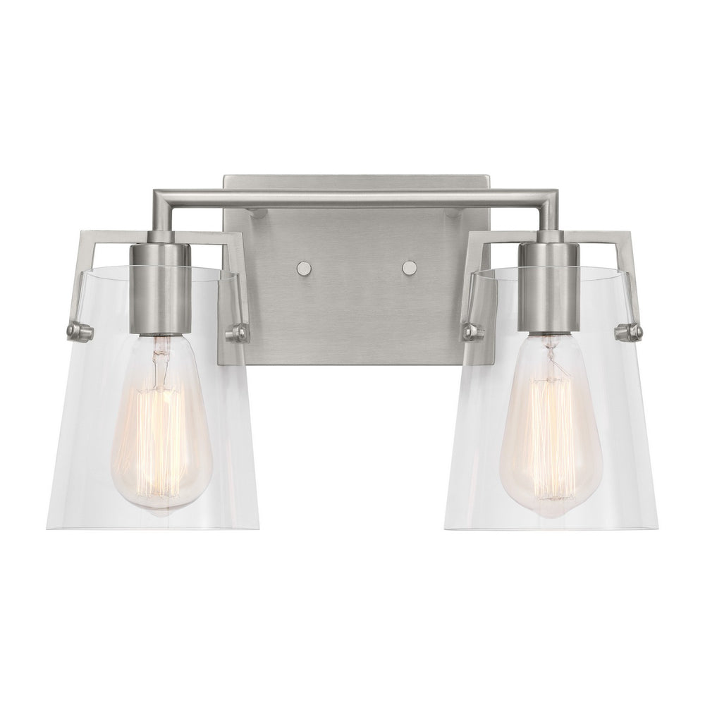 Visual Comfort Studio Canada - Two Light Bath - Crofton - Brushed Steel- Union Lighting Luminaires Decor