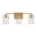 Visual Comfort Studio Canada - Three Light Bath - Crofton - Satin Brass- Union Lighting Luminaires Decor
