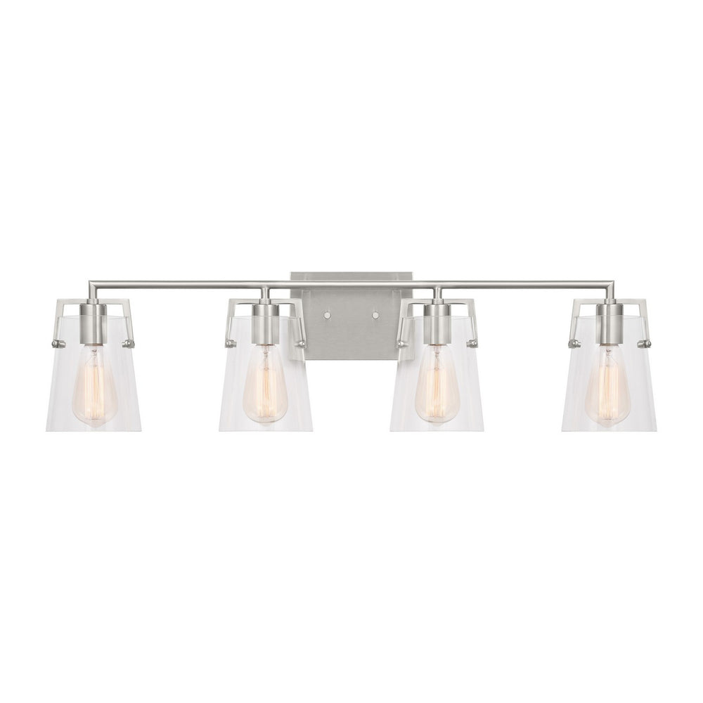 Visual Comfort Studio Canada - Four Light Bath - Crofton - Brushed Steel- Union Lighting Luminaires Decor