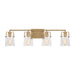 Visual Comfort Studio Canada - Four Light Bath - Crofton - Satin Brass- Union Lighting Luminaires Decor