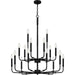 Quoizel - 18 Light Chandelier - Abner - Matte Black- Union Lighting Luminaires Decor