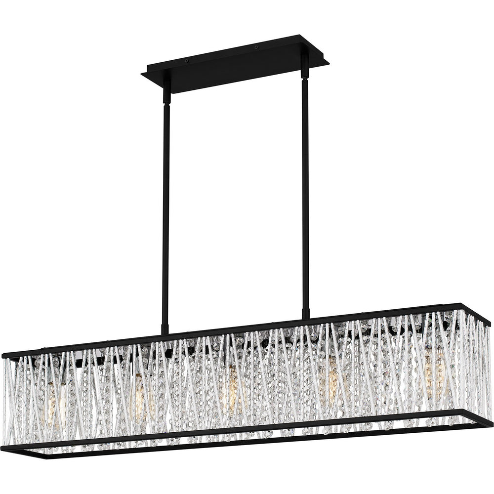 Quoizel - Five Light Linear Chandelier - Celeste - Matte Black- Union Lighting Luminaires Decor