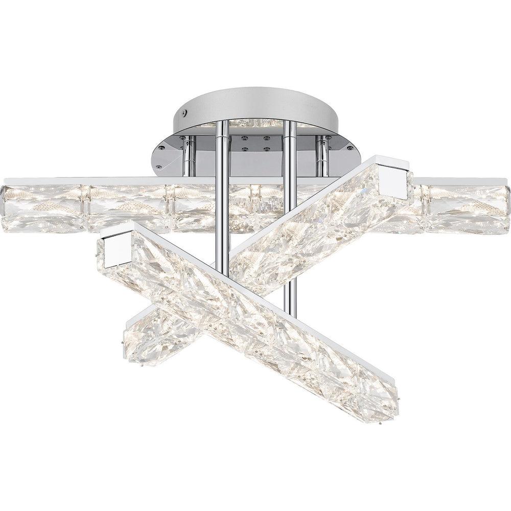 Quoizel - LED Semi Flush Mount - Comet - Polished Chrome- Union Lighting Luminaires Decor