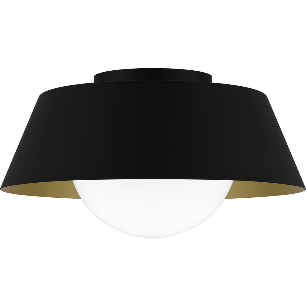 Quoizel - One Light Flush Mount - Quoizel Flush Mount - Matte Black- Union Lighting Luminaires Decor