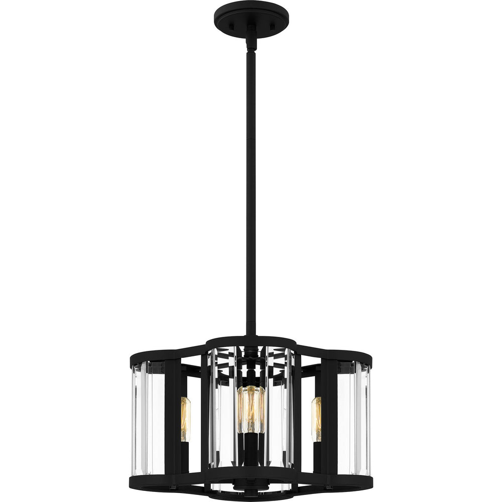 Quoizel - Four Light Pendant - Quoizel Pendant - Matte Black- Union Lighting Luminaires Decor