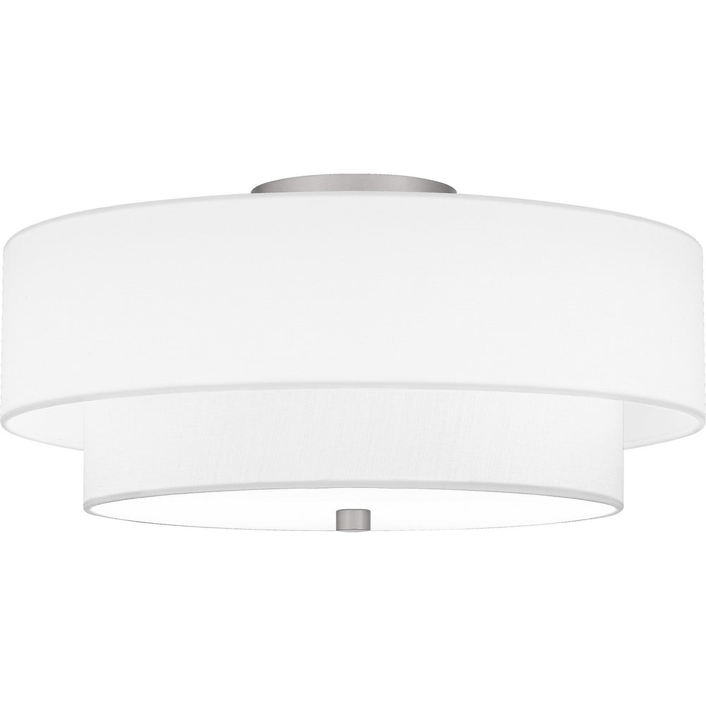 Quoizel - Two Light Semi Flush Mount - Quoizel Semi-Flush Mount - Brushed Nickel- Union Lighting Luminaires Decor
