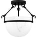 Quoizel - Three Light Semi Flush Mount - Quoizel Semi-Flush Mount - Matte Black- Union Lighting Luminaires Decor