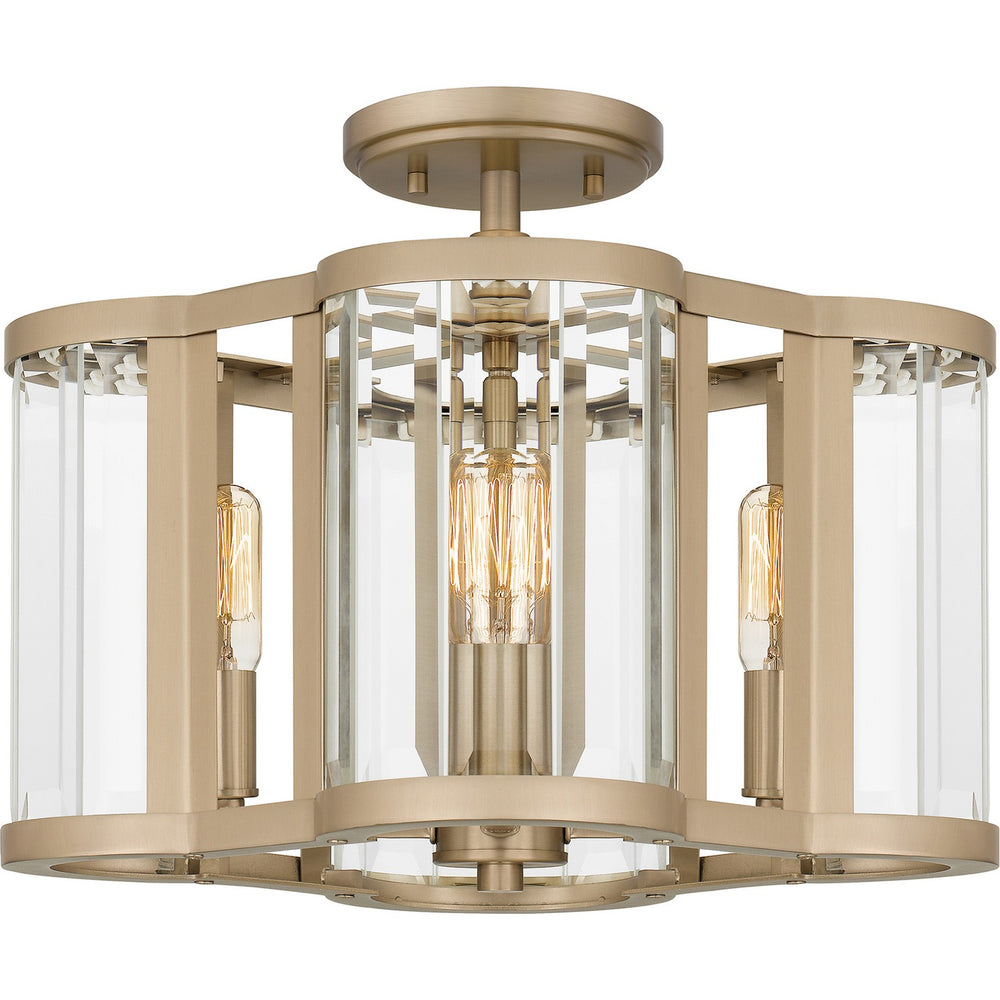 Quoizel - Four Light Semi Flush Mount - Quoizel Semi-Flush Mount - Bronze Gold- Union Lighting Luminaires Decor