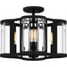 Quoizel - Four Light Semi Flush Mount - Quoizel Semi-Flush Mount - Matte Black- Union Lighting Luminaires Decor