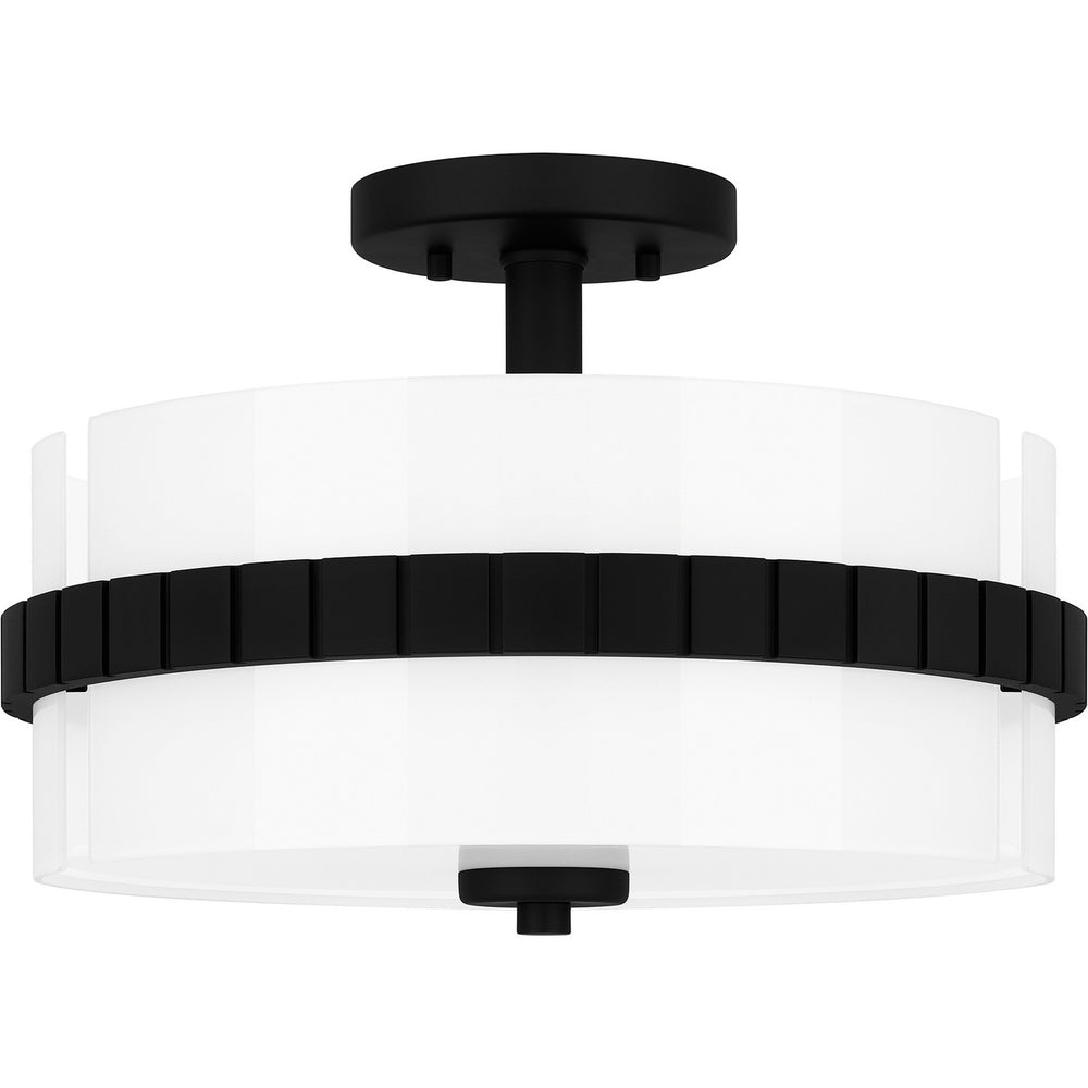 Quoizel - Two Light Semi Flush Mount - Quoizel Semi-Flush Mount - Matte Black- Union Lighting Luminaires Decor