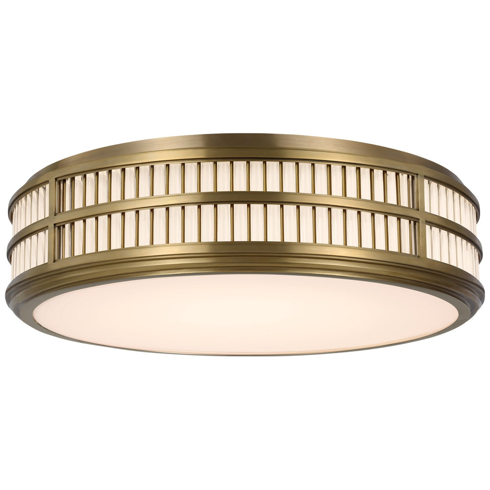 Ralph Lauren Canada - LED Flush Mount - Perren - Natural Brass and Glass Rods- Union Lighting Luminaires Decor