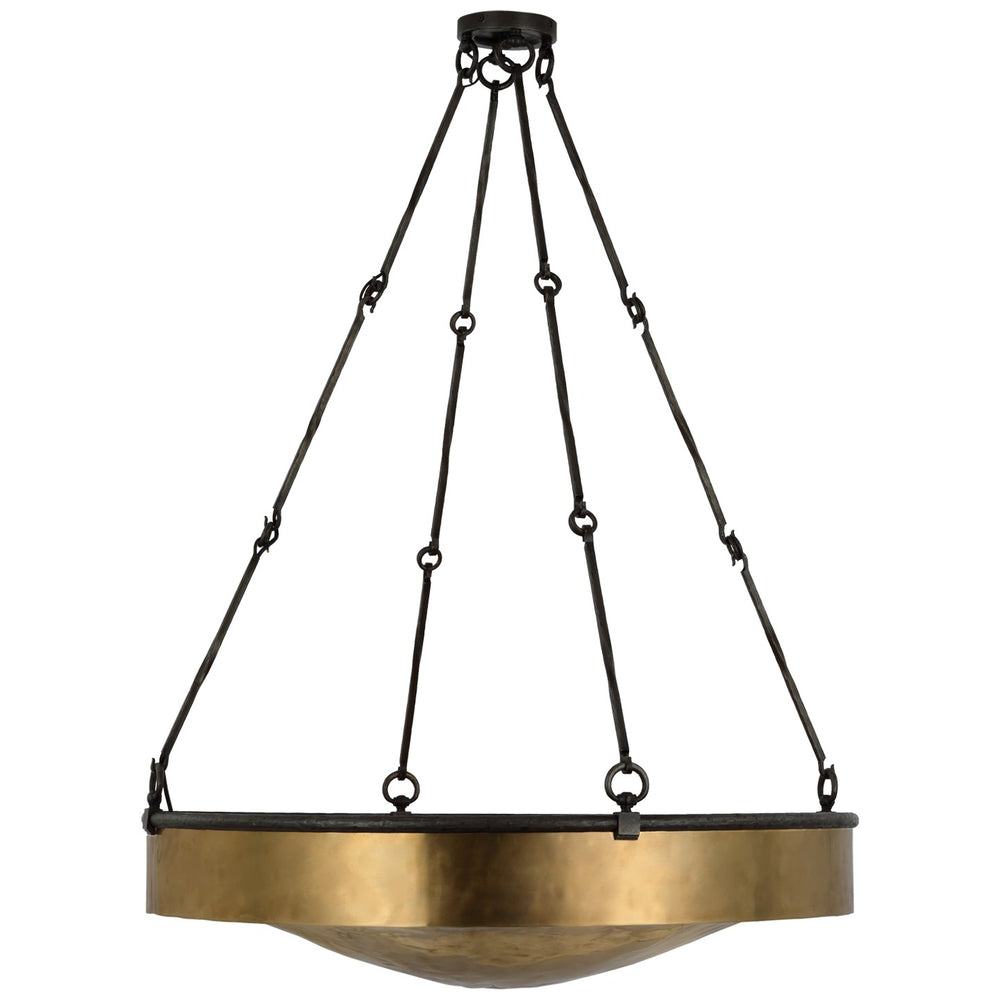 Ralph Lauren Canada - LED Chandelier - Ancram - Natural Brass and Aged Iron- Union Lighting Luminaires Decor