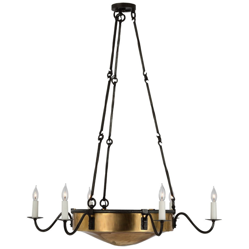 Ralph Lauren Canada - LED Chandelier - Ancram - Natural Brass and Aged Iron- Union Lighting Luminaires Decor