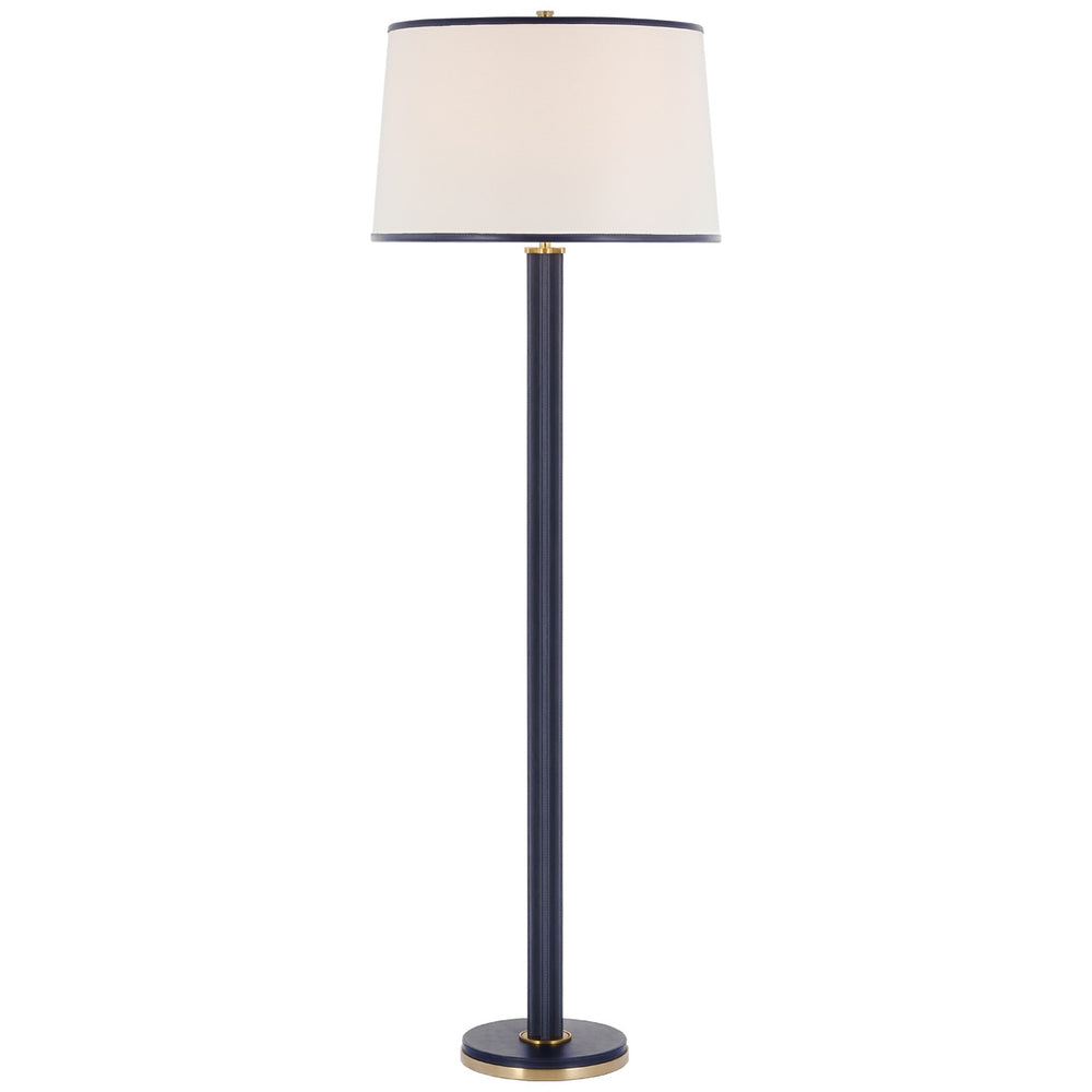 Ralph Lauren Canada - LED Floor Lamp - Riley - Natural Brass and Navy- Union Lighting Luminaires Decor